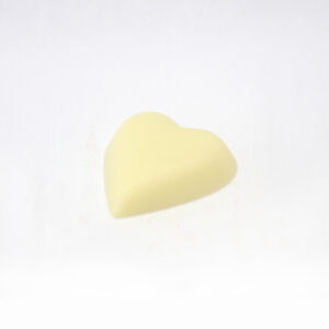 solid chocolate heart - white